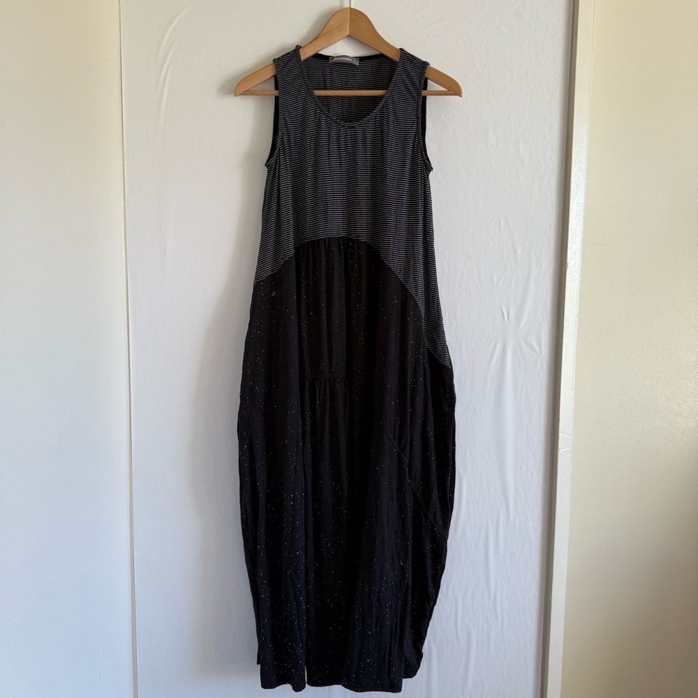 Alembika Black Printed Sleeveless Dress Size 2